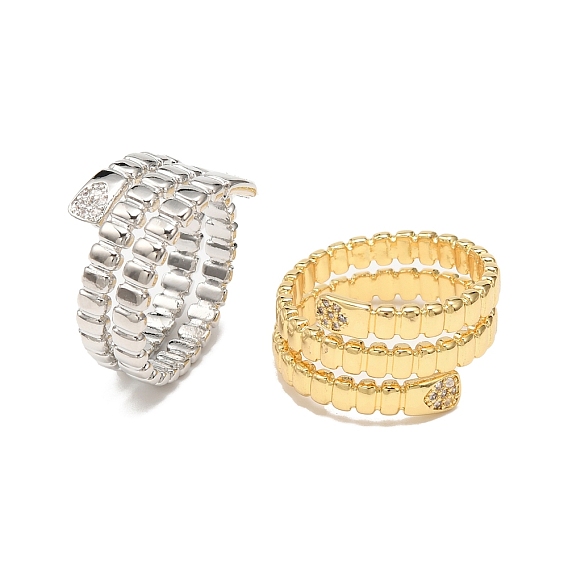 Прямоугольное кольцо-манжета с кубическим цирконием, латунные украшения для женщин