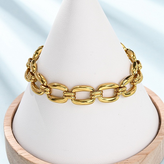 304 браслеты-цепочки из прямоугольных звеньев нержавеющей стали для женщин