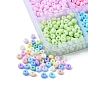 2250Pcs 15 Colors 6/0 Glass Seed Beads, Macaron Color, Round Hole, Round