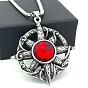 Хип-хоп панк нержавеющая сталь красные ожерелья с подвеской от сглаза