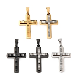 304 подвески из нержавеющей стали, крест очарование, вакуумное покрытие pvd