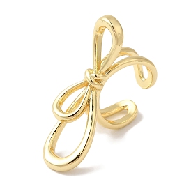 Bowknot Brass Open Cuff Rings for Women