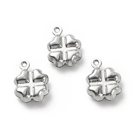 304 Stainless Steel Pendants, Clover Charms