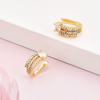 Серьги-манжеты из циркония, арка