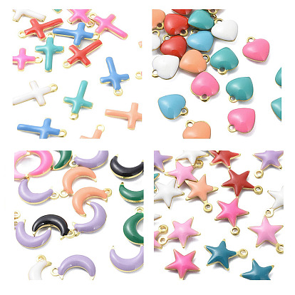 304 из нержавеющей стали шармы эмали, золотистый. смешанные цвета