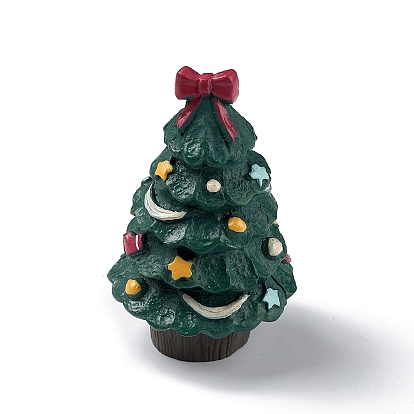 Christmas Theme Resin Display Decoration, for Home Desktop Decoration, Christmas Tree