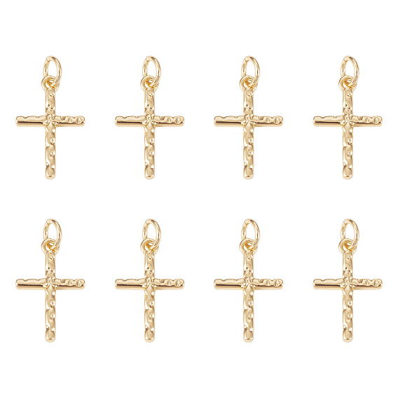 8 латунные подвески шт., крест прелести, долговечный, без свинца и без кадмия, стойки покрытие, с целью перехода в кольце