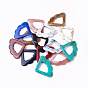 Acrylic Pendants, Imitation Gemstone Style, Fan