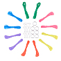 Plastic Lace Rope and Iron Split Key Rings/Key Clasp Finding