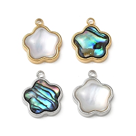 Природные подвески оболочки, 304 из нержавеющей стали цветок прелести