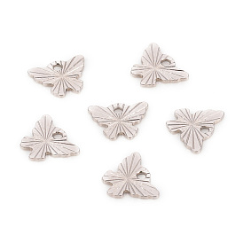 304 Stainless Steel Charms, Laser Cut, Butterfly