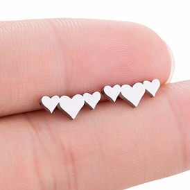 Sweet Heart Stainless Steel Earrings - Minimalist, Feminine, Petite Jewelry.