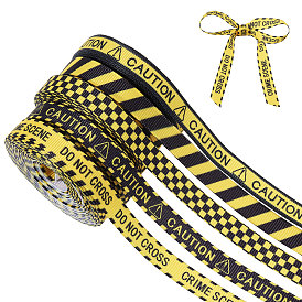5Rolls 5 Styles Polyester Grosgrain Ribbon, for Gift Decoration