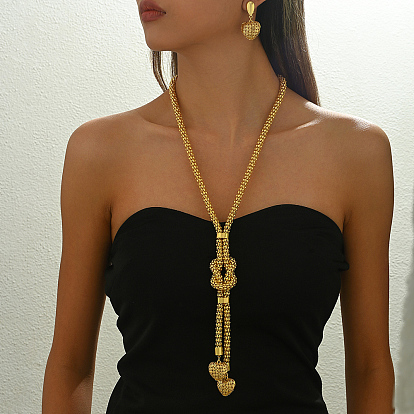 Элегантные комплекты из железных сердечек и ожерелий в ближневосточном стиле для женских вечеринок и праздников