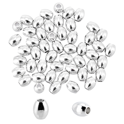 50Pcs 304 Stainless Steel Beads, Barrel
