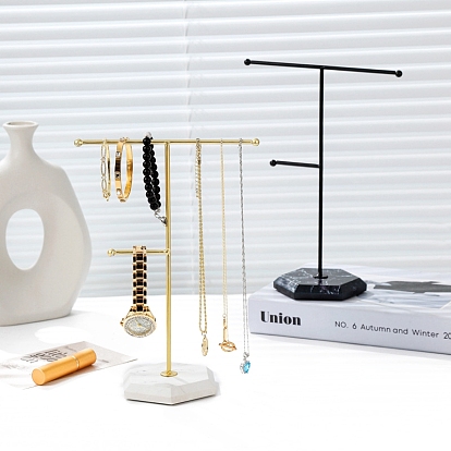 T железный прут ювелирные витрины для ожерелий браслетов часов, с шестигранным основанием