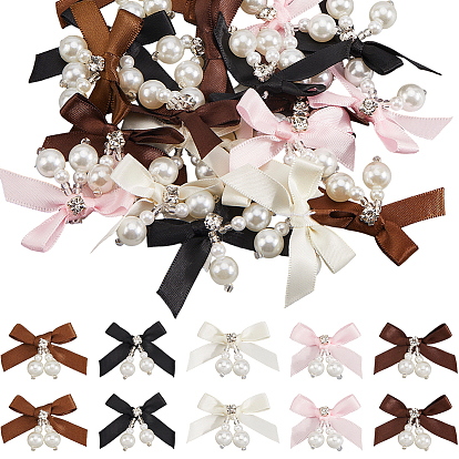 20 шт. 5 Цвета полиэстер и смола жемчужные банты украшения аксессуары