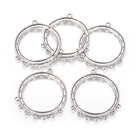 Коннекторы, сплав, тибетский стиль , без свинца и без кадмия, круглые