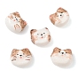 Handmade Polymer Clay Beads, Cat Shape