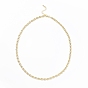 Brass Initial Letter U Link Chain Necklace for Women