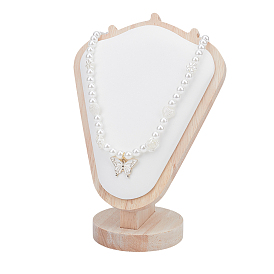 Деревянные стойки дисплея ожерелья, с бархатным ковриком, форма бюста