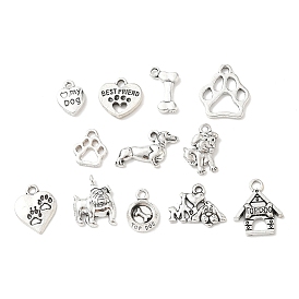 Сплавочные подвески тибетского стиля, античное серебро, брелоки из серии "Собаки"
