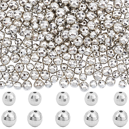 400 ПК 2 стили CCB пластиковые бусины, граненые, круглые