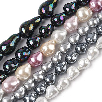 Гальванические стеклянные бусины, бисера имитации жемчуга, самородки