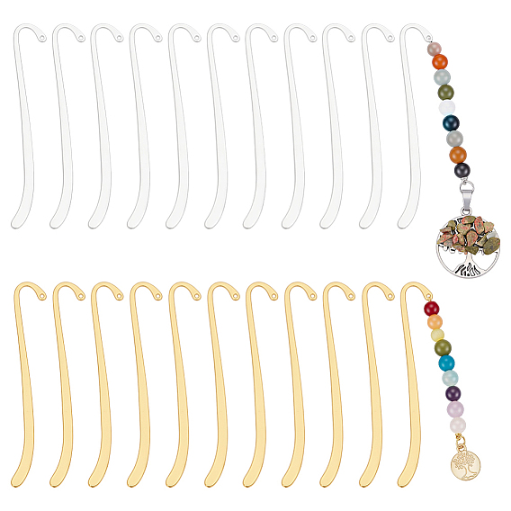 30Pcs 2 Colors Tibetan Style Alloy Bookmarks
