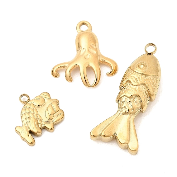 304 подвески из нержавеющей стали, ионное покрытие (ip), реальный 18 k позолоченный, ручная полировка