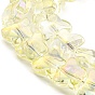 Full Rainbow Plated Electroplate Transparent Glass Beads Strands, Butterfly