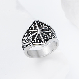 Восьмиконечная звезда 304 кольца на палец из нержавеющей стали