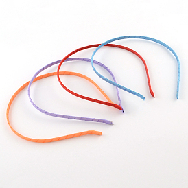 Hair Accessories Iron Hair Band Findings, Covered with Cloth, 110~120mm