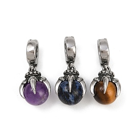 Коготь дракона 316 кулон из хирургической нержавеющей стали и круглого натурального драгоценного камня