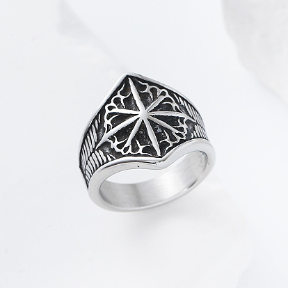 Восьмиконечная звезда 304 кольца на палец из нержавеющей стали