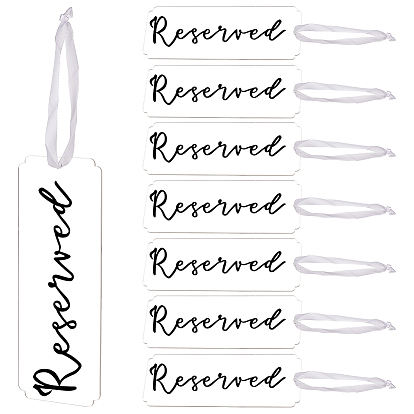 Подвесные украшения из акрила с табличкой бронирования мест, прямоугольные