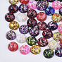 Resin Cabochons, with Gold Foil/Silver Foil, Half Round/Dome