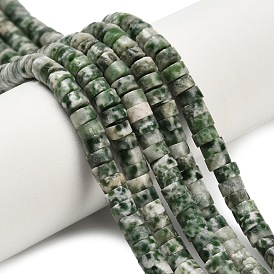 Натуральные зеленые пятна яшмовых нитей, диск, Heishi бусы