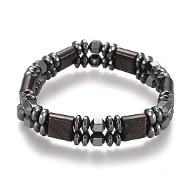 Magnetic Synthetic Hematite Stretch Bracelets