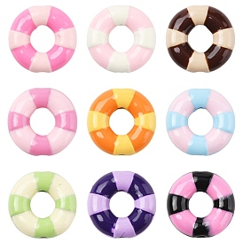 18 шт. 9 цвета, бусины из сплава краски для выпечки, спасательные круги