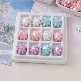 Акриловые бусины цвета радуги, формы раковины