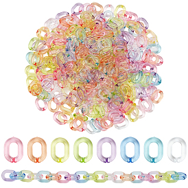 300шт. прозрачных акриловых быстроразъемных соединителей, овальные