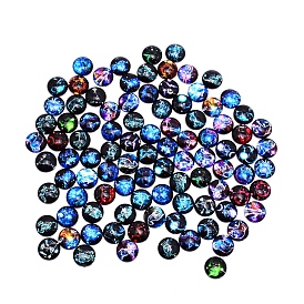 Glass Cabochons, Constellation Pattern, Half Round