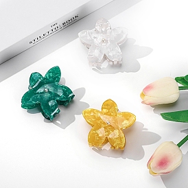 Заколки для волос в форме когтей из ацетата целлюлозы, аксессуары для волос для женщин и девочек, цветок