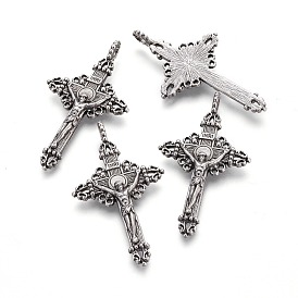 Tibetan Style Alloy Pendants, For Easter, Crucifix Cross, Lead Free & Nickel Free & Cadmium Free