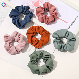 Sweet Bowknot Hair Ties for Women, Fashionable Fabric Scrunchies with Solid Colors and French Twist Design