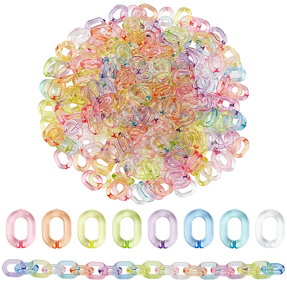 300шт. прозрачных акриловых быстроразъемных соединителей, овальные