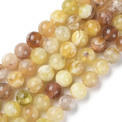 Natural Yellow Opal Beads Strands, Grade A, Round