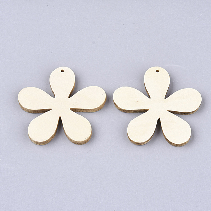 Деревянные подвески, цветок