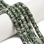 Натуральные зеленые пятна яшмовых нитей, диск, Heishi бусы